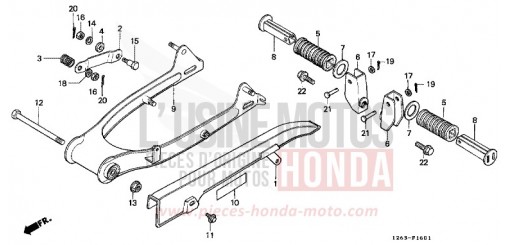 FOURCHETTE ARRIERE/CARTER DE CHAINE (ST50J/K/L/ST70L) ST70L de 1990
